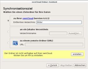 Abbildung 5: Ein übersichtlich gestaltetes Fenster erlaubt, in der Client-Software weitere Verzeichnisse zum Synchronisieren freizugeben oder nicht mehr benötigte zu entfernen.