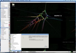 Abbildung 7: Hier greift ein Anwender von OS X aus über den VNC-Client (Bildschirmfreigabe) auf den Knoppix-VNC-Server zu.