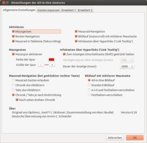 Abbildung 7: Das Add-on "All-in-One Gestures" ist etwas für Mausfans. Sie lösen Browseraktionen mit Bewegungen und Gesten aus.