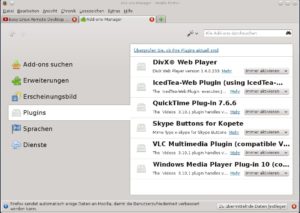 Abbildung 7: Dank vorinstallierter Firefox-Plug-ins spielen beide Distributionen Flash im Browser ab.