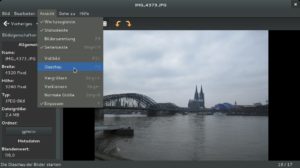 Abbildung 7: Eye of Gnome erzeugt aus der Fotosammlung auf Wunsch eine Diaschau im Vollbildmodus.