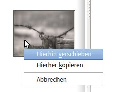 Abbildung 1: Beim Drag & Drop zwischen Anwendungen verschiedener Desktop-Umgebungen gelten die Regeln der Zielapplikation.