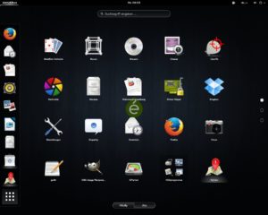Abbildung 1: Die einzelnen Applikationen in der Hauptansicht von Chapeau Linux.