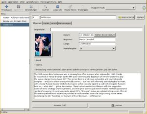 Abbildung 2: Auch James Bond zeigt sich bei Gcstar integrationswillig.
