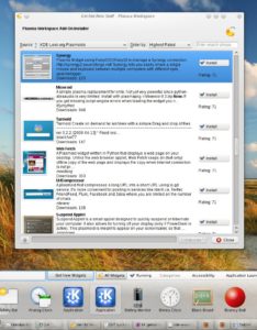 Abbildung 2: Mit Plasmoid-Widgets lässt sich der KDE-Desktop leicht individuell anpassen.