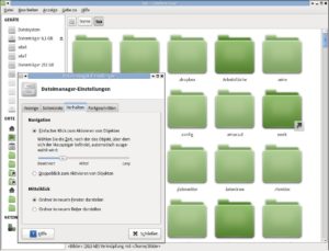 Abbildung 7: Der XFCE-Dateimanager Thunar markiert symbolische Links gesondert, wie hier beim Ordner <code srcset=