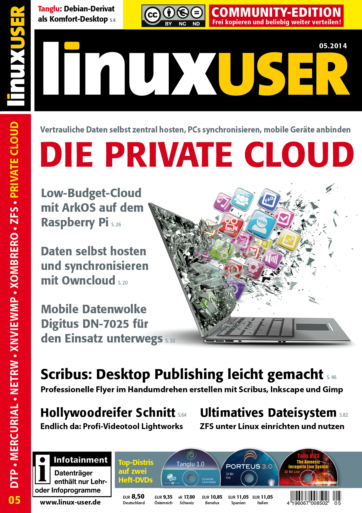 Heftcover LinuxUser Community Edition 05/2014
