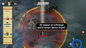 An den Gestern einer Einheit kann man ablesen, ob sie direkt zurückschlägt oder entmutigt einfach nur den Angriff einstecken muss.
