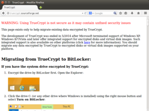 Die Meldung auf der Truecrypt-Website.