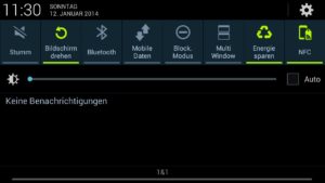 Abbildung 1: Das entsprechende Symbol in der Leiste am oberen Displayrand signalisiert, ob die NFC-Funktion Ihres Smartphones aktiv ist.