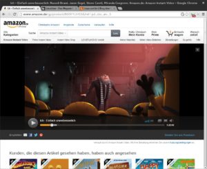 Abbildung 1: Video-on-Demand-Dienste wie Amazons Prime Instant Video funktionieren mit Pipelight auch unter Linux.