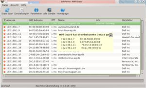 Abbildung 2: Unbekannte Geräte meldet das Programm optisch, akustisch und bei Bedarf auch per E-Mail.