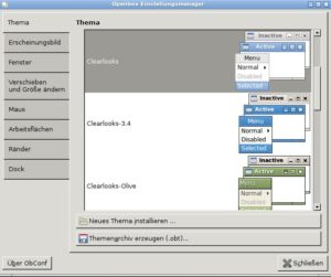 Abbildung 2: Der Openbox-Konfigurationsmanager hilft beim Aufpeppen des Systems.