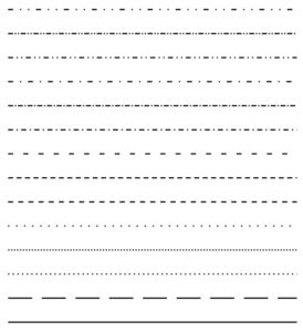 Abbildung 3: LaTeX bringt Befehle für verschiedene Muster der Linien mit.