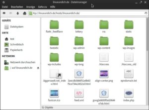 Abbildung 3: Schlank und trotzdem netzwerkfähig: Der Dateimanager Thunar aus der XFCE-Desktop-Umgebung.