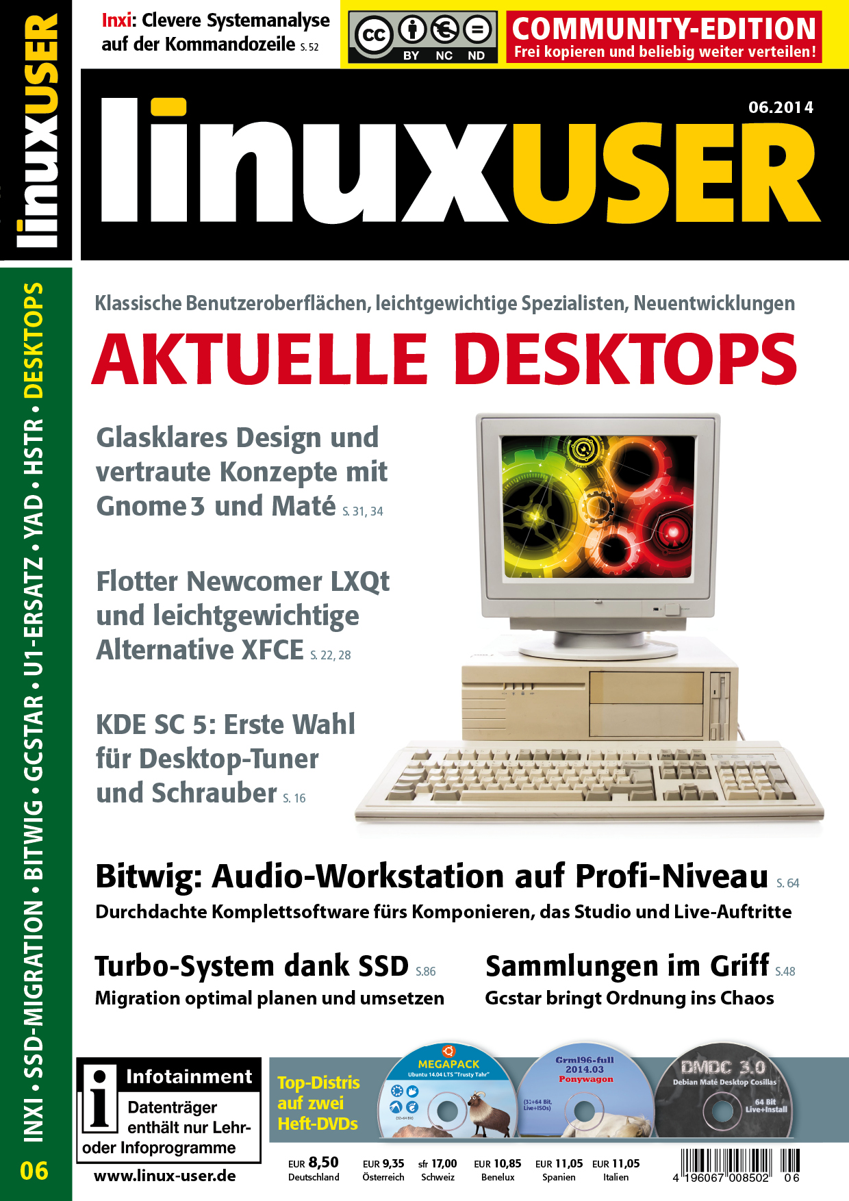 Heftcover LinuxUser Community Edition 06/2014