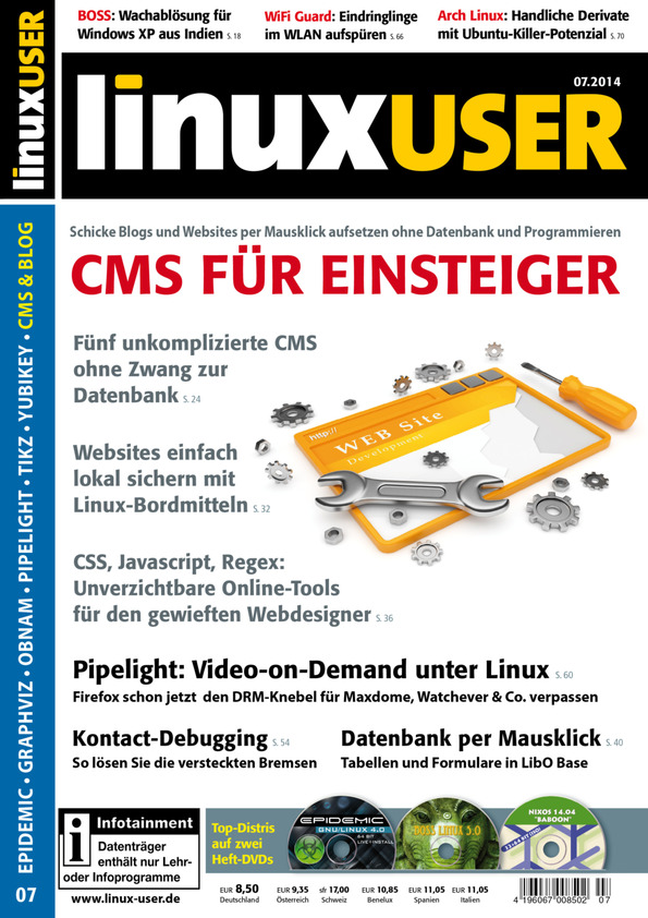 Heftcover LinuxUser 07/2014