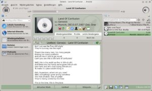 Abbildung 1: Viele Audioplayer zeigen die Metadaten bei der Wiedergabe an, hier KDEs Amarok.