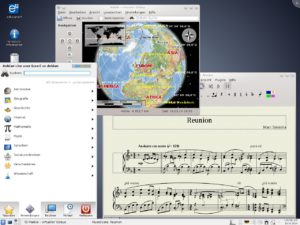 Abbildung 1: Der Lernstick bringt zahlreiche bekannte Programme aus den unterschiedlichsten Fachrichtungen mit, unter anderem die Notensatzsoftware Reunion.
