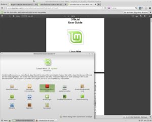 Abbildung 11: Mehr als nur eine nette Geste: Der Willkommensbildschirm in Linux Mint führt Einsteiger gleich beim ersten Start zu wichtigen Informationen wie dem offiziellen Handbuch.