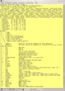 Abbildung 2: Die Liste der von "ffmpeg" unterstützten Codecs ist sehr lang; Sie erhalten sie über die Option "-encoders".