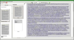 Abbildung 3: Textpassagen ohne blaue Umrandung wurden von der Paperwork-Texterkennung nicht als Text erfasst.