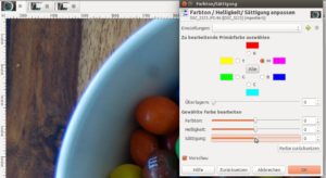 Abbildung 3: Über "Farbton / Sättigung" korrigieren Sie blaue Farbränder auf Fotos. Aktivieren Sie auf jeden Fall die Vorschaufunktion, um die Auswirkungen Ihrer Farbkorrektur einschätzen zu können.
