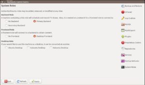 Abbildung 4: Das Kontrollzentrum richtet ein Ubuntu-System für Fernsehgenuss ein.