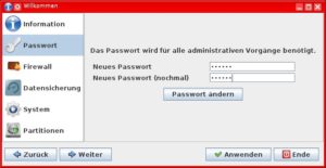 Abbildung 6: In der Prüfungsumgebung sollten Sie zunächst das Passwort ändern, dann alle für die Prüfung notwendigen Programme installieren und schließlich die Farbe der Oberfläche wechseln.