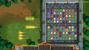 Hat es ein Monster bis zur Wand geschafft, schlägt er auf sie ein und entzieht ihr so Energie. Das Spiel ist beendet, wenn der bunte Energiebalken links unten aufgebraucht ist.