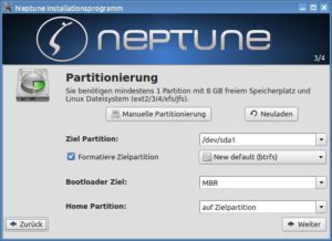 Abbildung 1: Der Installer packt das System mit wenigen Mausklicks auf die Festplatte.