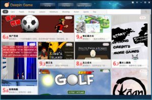 Abbildung 4: Die Applikation Deepin Game bietet derzeit primär Spiele in chinesischer Sprache.