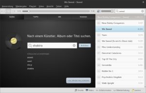 Abbildung 4: Über die Suche fügen Sie einzelne Songs oder ganze Alben zur Playlist hinzu.