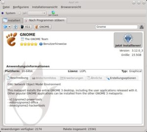 Abbildung 4: Äußerst umfangreich fällt die Installation von Gnome aus.