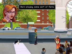 The Blackwell Legacy ist ein klassisches Point-and-Click-Adventure mit teilweise liebevoll gezeichneter Pixelgrafik.