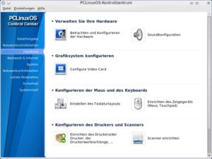 Abbildung 1: Oldie but Goldie: Das immer noch zeitgemäße Kontrollzentrum von PCLinuxOS stammt vom Vorläufer Mandrake Linux.