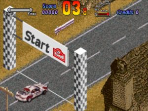Abbildung 10: MAME emuliert das Automatenspiel World Rally, das inzwischen kostenlos beim Hersteller Gaelco zum Download erhältlich ist.
