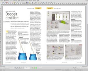 Abbildung 1: Mit Scribus gibt es ein freies Desktop-Publishing-Programm für Linux, mit dem sich professionelle Printprodukte wie ein EasyLinux-Artikel nachbauen lassen.