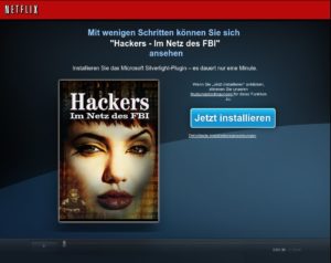 Abbildung 2: Täuscht man per User-Agent-Switcher einen Windows-Firefox vor, dann verlangt Netflix nach Silverlight.