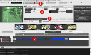 Abbildung 2: Im "Multi-Track"-Modus verhält sich Lives wie andere Mehrspur-Videoeditoren: Sie montieren mehrere Clips zu einem Video und fügen Effekte hinzu, deren Intensität im zeitlichen Verlauf variieren kann.