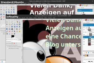 Abbildung 3: Das Antialiasing mittels Infinality-Patches erzeugt in Gimp ein grünlich eingefärbtes Schriftbild.