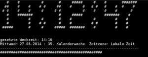 Abbildung 3: Mit ein paar einfachen Hilfsmitteln programmieren Sie eine Uhr für die Shell im Stil eines C-64.