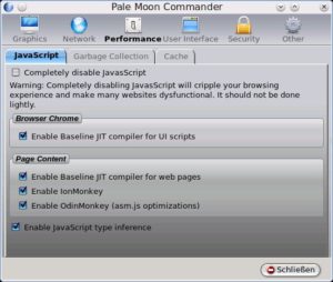 Abbildung 3: Das gibt es bei Firefox nicht: der Pale-Moon-Commander im Einsatz.