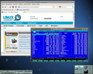 Abbildung 3: Keine Lust auf einen komplexen Desktop? Der klassische Window-Manager "fvwm" ist nur eine von zahlreichen schlanken Alternativen.