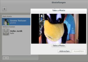 Abbildung 6: In den Systemeinstellungen aktivieren Sie vorhandene Webcams, um ein Bild für den eigenen Account zu knipsen.