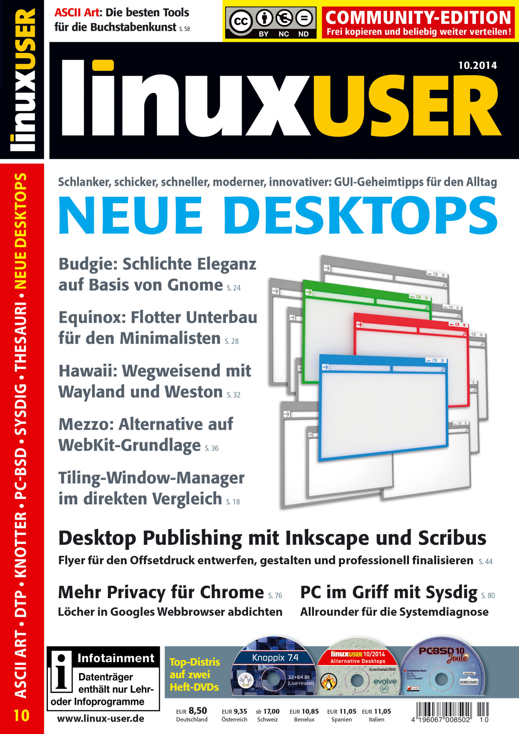 Heftcover LinuxUser Community Edition 10/2014