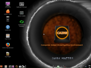 Der Desktop von Caine 6.0
