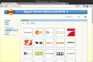 Abbildung 1: Den AVM FritzWLAN Repeater DVB-C konfigurieren Sie über ein Web-Frontend.