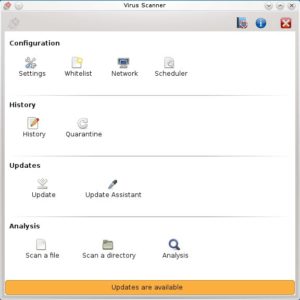 Abbildung 1: Das grafische Frontend ClamTk erleichtert das Setup und die Bedienung des freien Virenscanners ClamAV.