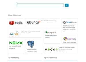 Abbildung 2: Docker Hub bietet Tausende Images in einem zentralen Repository an.